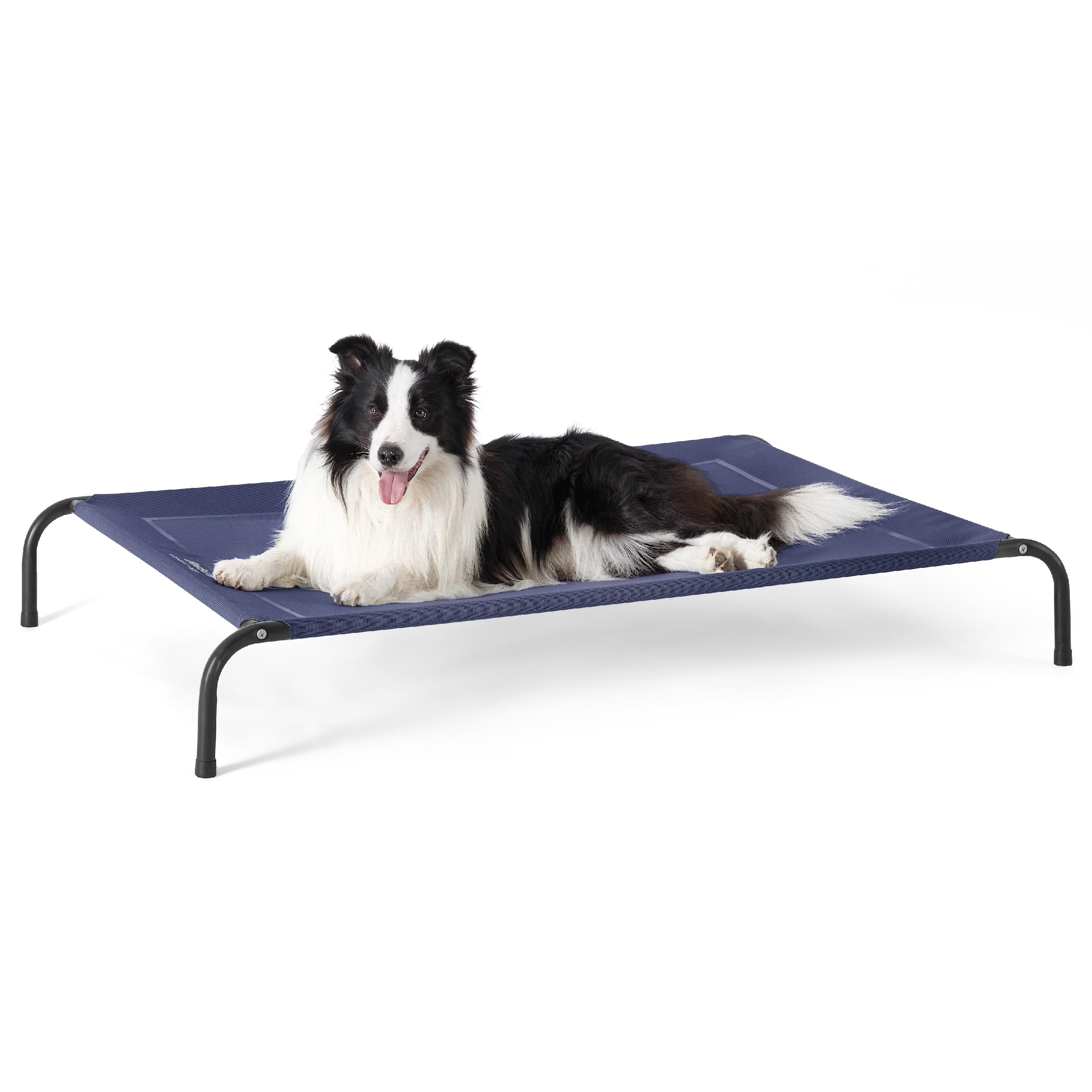 Photo 1 of Bedsure Outdoor Elevated Dog Bed Large Sized Dog, Portable Indoor & Outdoor Cooling Raised Cot Pet Hammock Bed with Skid-Resistant Feet, Frame with Breathable Mesh, Deep Sea Blue, 49 inches