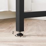 VASAGLE Computer Desk 100 x 50 x 76 cm Greige Mottled Black Steel Frame view 8