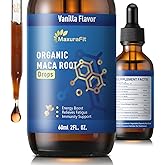 Maca Root Ashwagandha Liquid Drops - Maca and Ashwagandha Supplements with Goji Berry,Ginger Extract,L-Arginine and Magnesium Enhanced Energy 2 fl oz