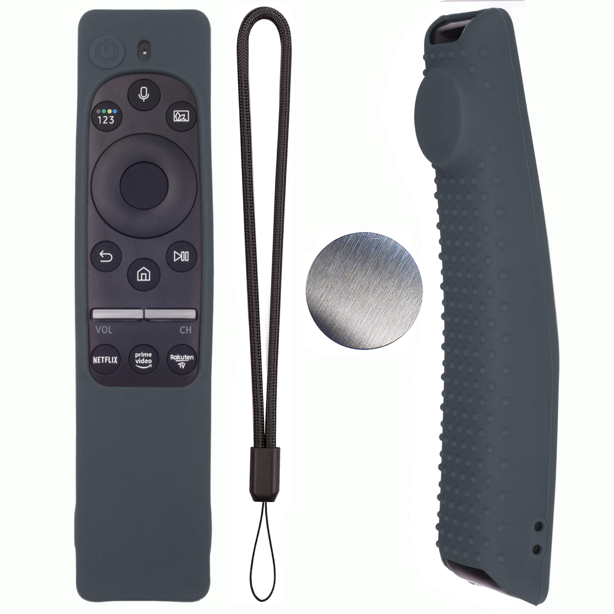 Silicone Protecitve Case Cover for Samsung Smart TV Remote Control BN59 Series, with Magnet Anti-Lost Shockproof Soft Anti Slip Samsung Remote Control Cover(Dark Gray)