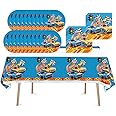 41pcs Hot Cars Race Car Party Supplies - 20 Plates, 20 Napkins & Tablecloth, Boys & Girls Birthday Decorations