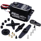 55kg Low-Profile Servo Programmable Brushless Digital Servo 0.09Sec High Speed Full Metal Gear Steering servo 1/10 Drift Car with servo Motor kit (270 Degree)
