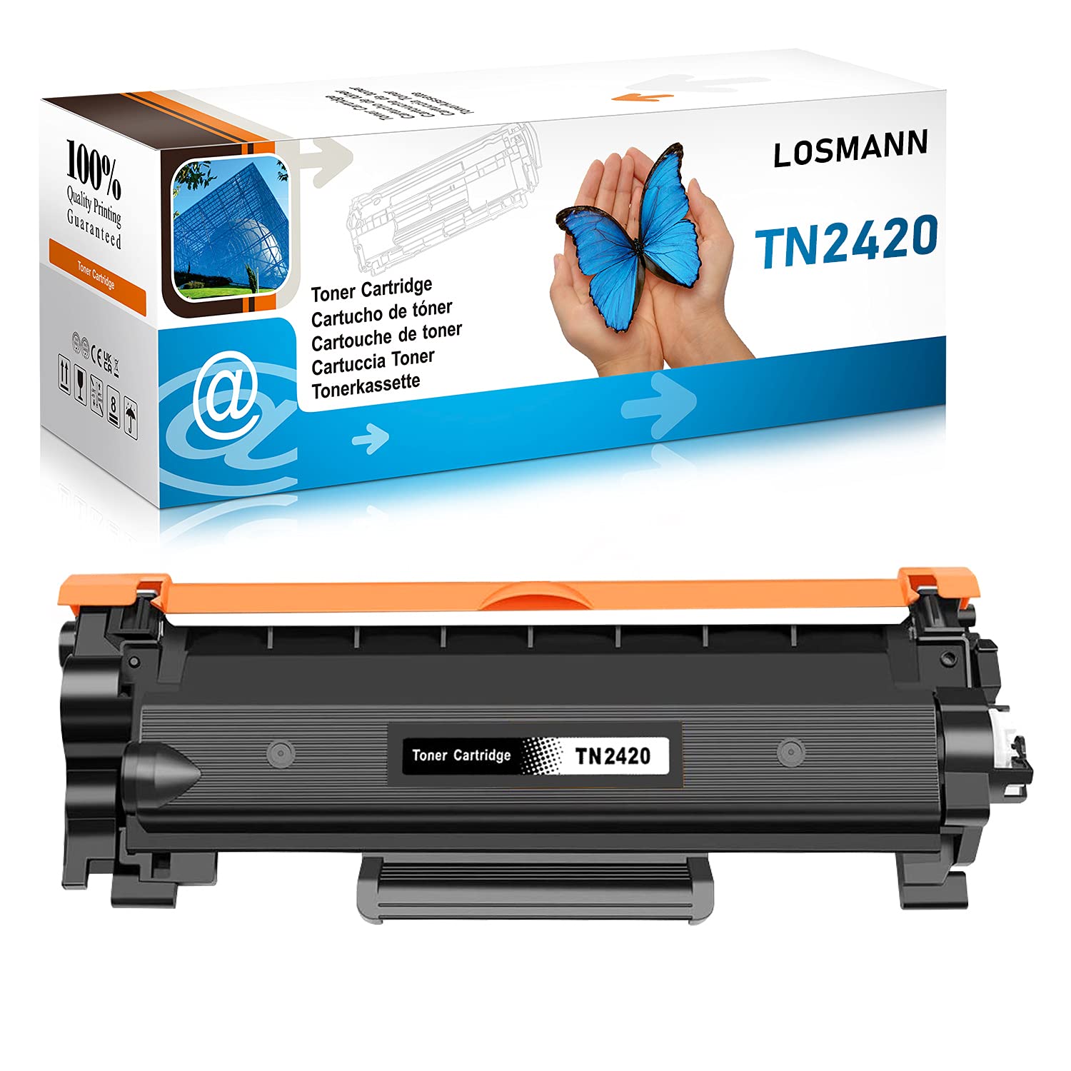 LOSMANN Compatible Toner Cartridge Replacement for Brother TN2420 TN2410 for Brother MFC-L2710DW HL-L2350DW DCP-L2530DW HL-L2370DN DCP-L2510D HL-L2375DW HL-L2310D MFC-L2730DW L2550DN (1 Black)