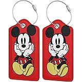 2 Pack Anime Luggage Tags with Leather Name ID Labels for Travel Bag Suitcase Full Privacy Cover