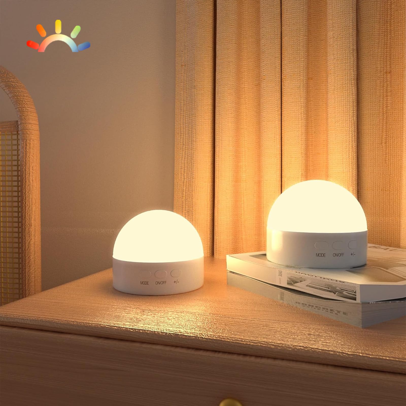 Kintion Night Light, Dimmable 8 Color Portable LED