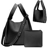 JongCen Bucket Bags for Women Leather Crossbody Bucket Handbag Bucket Purses with Removable Shoulder Strap