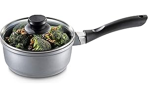 GOURMEX 2L Induction Casserole Pot | Black with Nonstick Coating | Compatible with All Heat Sources | Ideal for Cooking, Boil