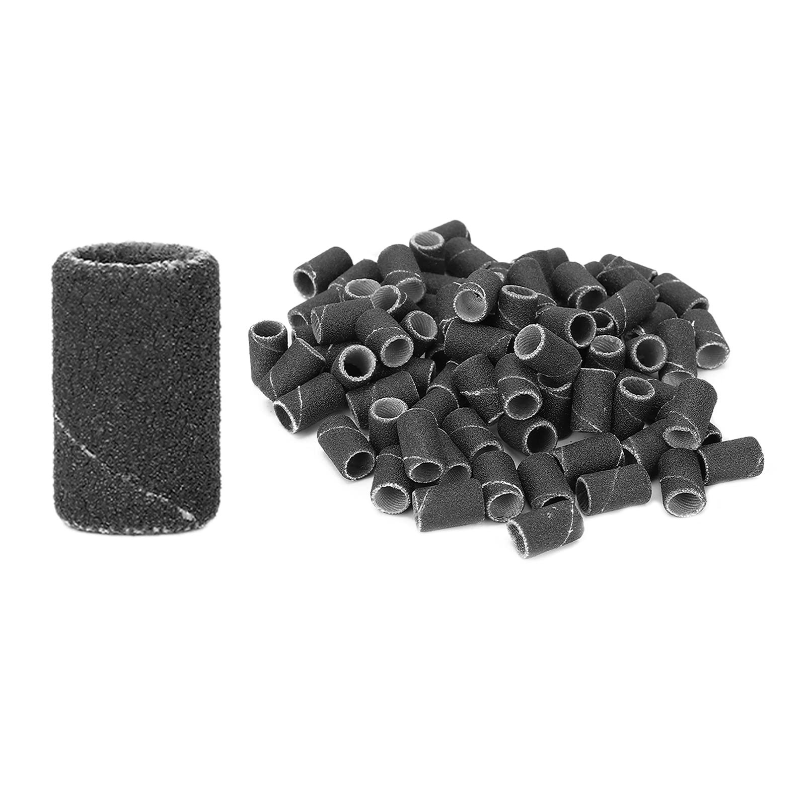 Nail Art Sanding Bands, Sanding Bands 100pcs 180 Grit Professional for Nail Drill(HQ-14 black 240#)