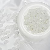 Jabrand 145pcs Glass Beads, 8mm Glass Beads for Barcelet and Jewelry Making DIY Crafts (White)