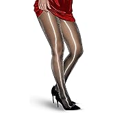VOGEL VERE Women's Shiny Footed Tights, Sexy Shimmery Seamless Glossy Pantyhose, Durable & Comfortable for All Day