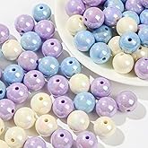 ANCADN 16mm Acrylic Beads Colorful Beads for Spring Easter DIY Jewelry Making (bluepurple)