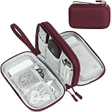 FYY Travel Cable Organiser 2-Layer Waterproof Electronics Pouch S-Wine Red view 1