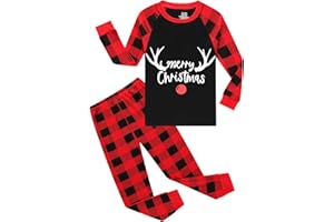 Demifill Toddler Boys Christmas Reindeer Pajamas Kids Holiday Pajamas Girls Snowman Sleepwear Santa Pjs