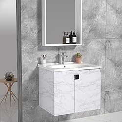 practicalWs White/Grey Marble Contact Paper 17.7" x
