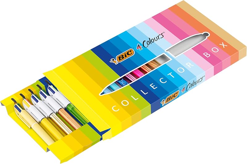 4 Colores Colección Especial de 15 Bolígrafos de Punta Media (1,00 mm) y Punta Ancha (1,6 mm), Ideas de regalos creativos - Material escolar, papeleria y oficina, boligrafos bonitos