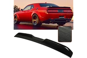 RoyalParts Rear Spoiler Wing Demon Style Spoiler Compatible with Challenger 2008-2017, RT SRT Hellcat Scat Pack Models Rear Trunk Carbon Fiber Style Spoiler without Camera