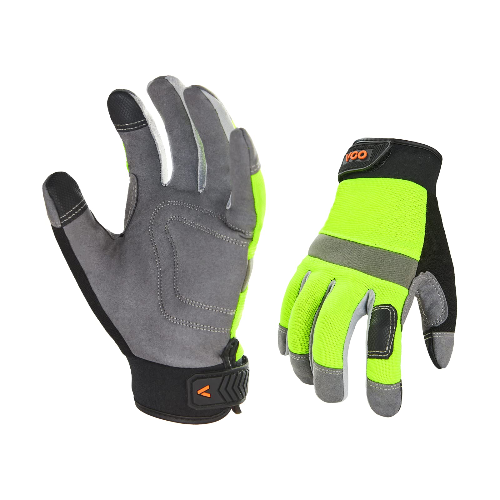 Vgo... Safety Work Gloves,Builder Gloves,Gardening Gloves,Light Duty Mechanic Gloves(SL7584,Green,XL,1Pair)