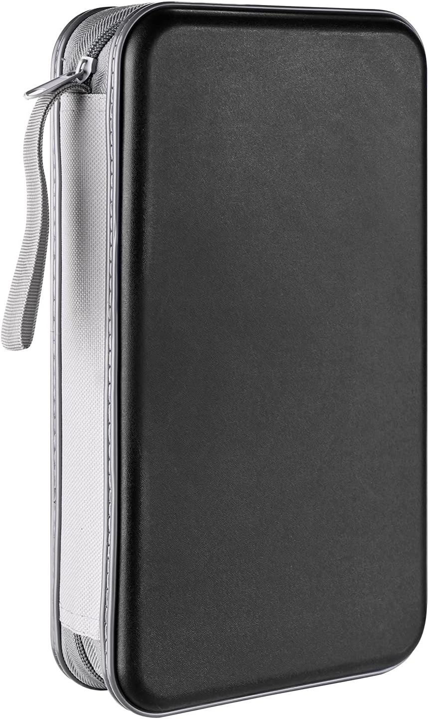 LIOVODE 96 Capacity CD Case Holder Storage Organizer Black