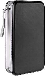 LIOVODE 96 Capacity CD Case Holder Storage Organizer Black