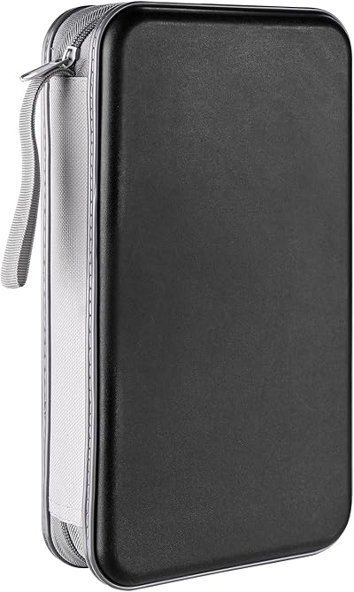 LIOVODE 96 Capacity CD Case Holder Storage Organizer Black
