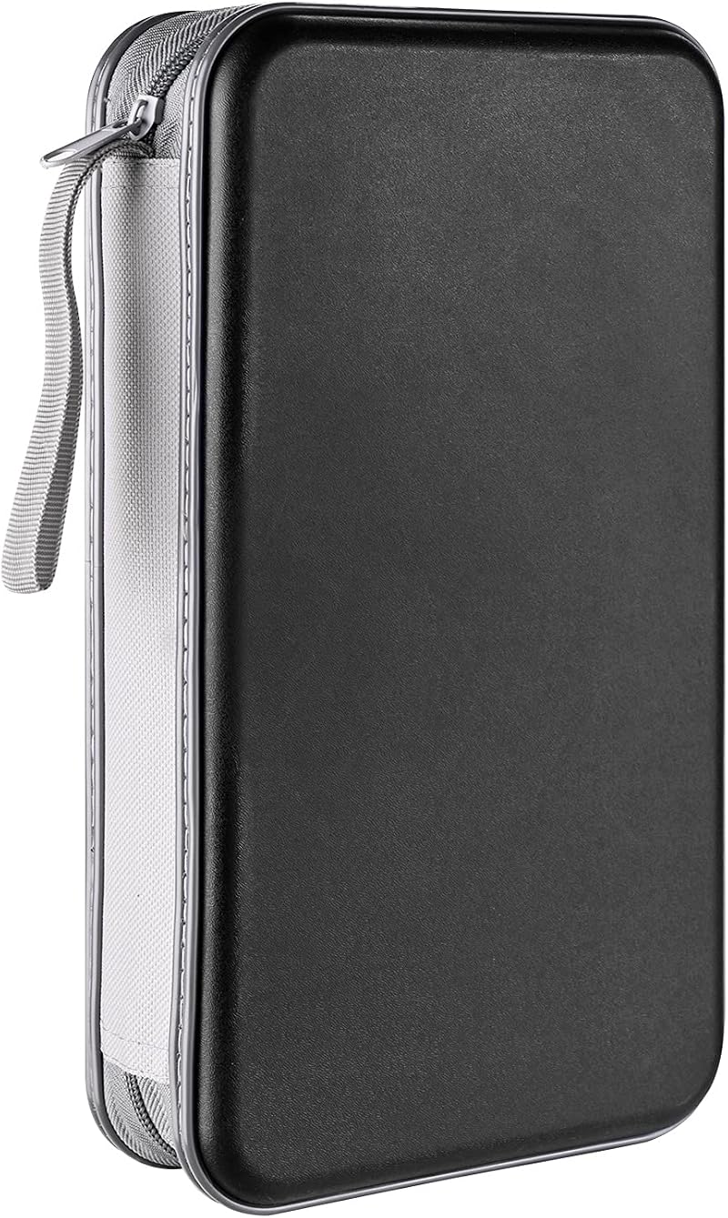 LIOVODE 96 Capacity CD Case Holder Storage Organizer Black