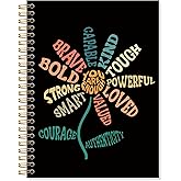 OSLYSOF Inspirational Mental Health Spiral Notebook, Inspirational You Are Enough Notebooks for Note Taking, Positive Affirmation Journal for Women, 5.5x8.3 Inch with 164 Pages
