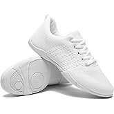 HWJHMX Cheer Shoes White Womens Cheerleading Shoes Youth Girls Athletic Training Breathable Lightweight Competition Comfortable Sneakers Size