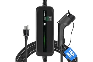 Morec Level 1 EV Charger 110V 15A Electric Car Charger Portable NEMA5-15P SAE J1772 Plug 6M (20 feet) Home Electric Vehicle C