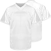 MESOSPERO Blank Practice Football Jersey Mesh Athletic Sports Football T-Shirt Black White Red