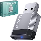OTTOCAST Mini Nova 2026 Upgrade Wireless CarPlay &amp; Android Auto AI Adapter | Wired to Wireless Car Play Adapter, Mini Size, Plug &amp; Play, 5s Auto Connect, Built in AI Assistance(Claude, Gemini, ChatGPT)