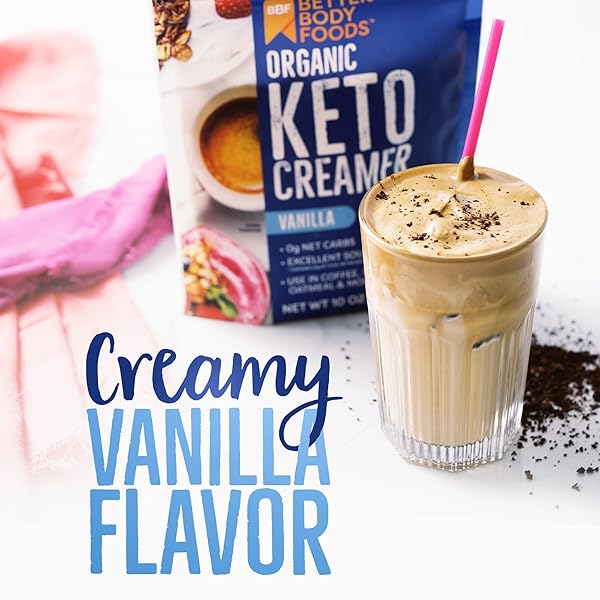 BETTERBODY FOODS ORGANIC KETO CREAMER, VANILLA CREAMER, DAIRY-FREE, GLUTEN-FREE, 10 OZ, WHITE, 1 COUNT