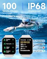 TOOBUR Smart Watch Men Women Alexa IP68 Waterproof 1.8" Fitness Call Heart Rate view 5