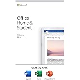 Microsoft Office Home & Student 2019 | One-time purchase, 1 person | PC/Mac Keycard