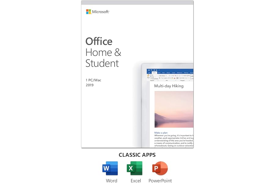 Microsoft Office Home & Student 2019 | One-time purchase, 1 person | PC/Mac Keycard