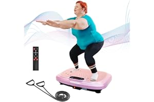 HOTSWEAT Vibration Plate Exercise Machine for Lymphatic Drainage,Power Plate Vibrating Platform ,Shaker for Weight Loss,Waver Board with 120 Levels for Home Gym