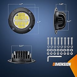 Nilight Flush Mount LED Light Pods 2PCS 5 Inch 36W