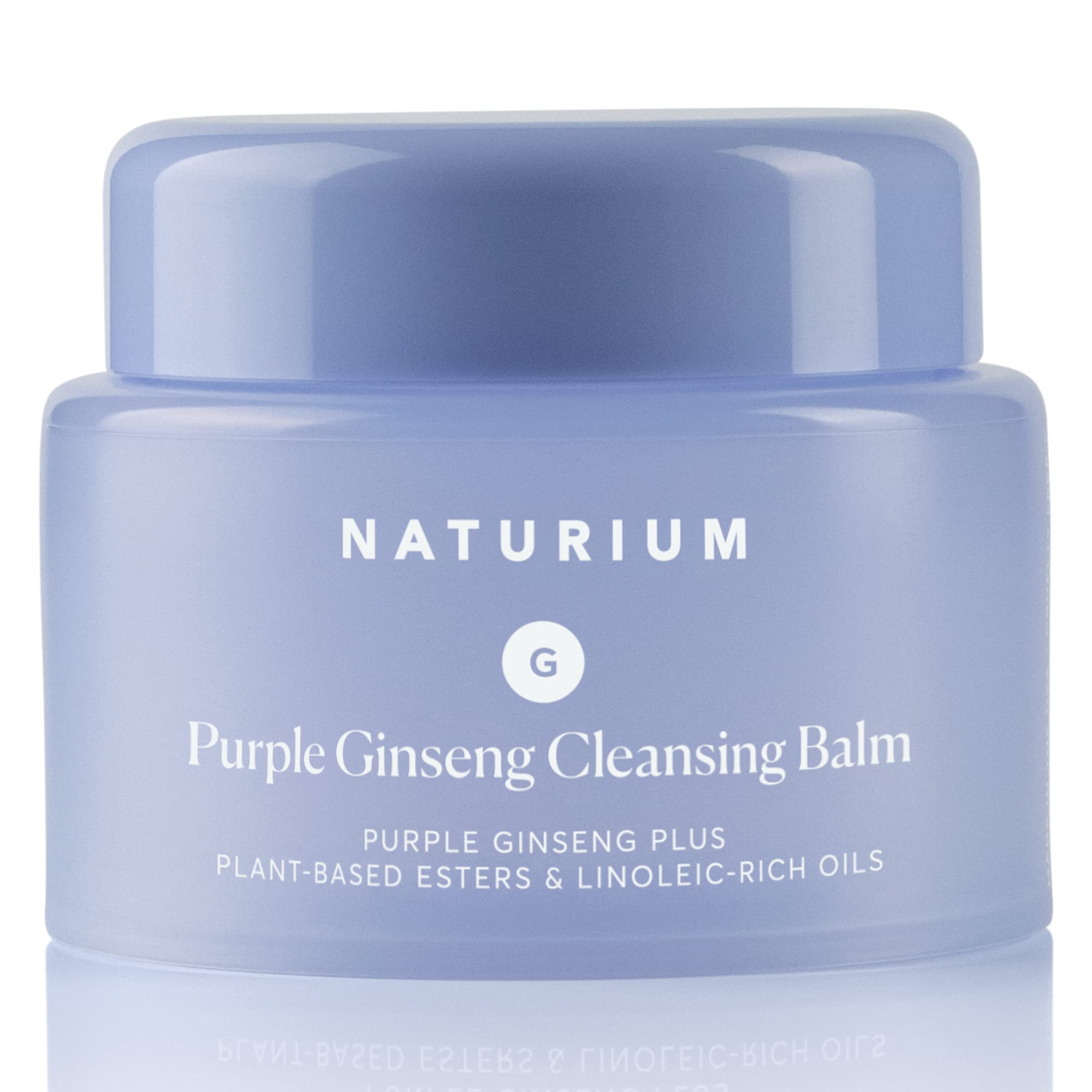 Photo 1 of Naturium Purple Ginseng Cleansing Balm Plus Plant-Based Esters & Linoleic-Rich Oils, Smoothing Face Wash, 3.0 oz