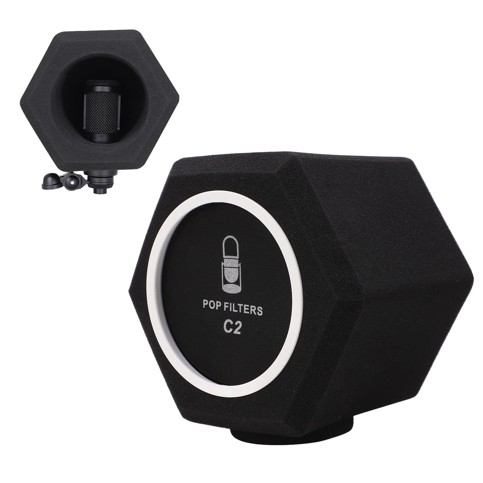 Professional C2 High Density Microphone Windscreen Sponge Cover for Recording Isolation Booth
