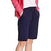 Hanes Women's Shorts, French Terry Bermuda Pocket Shorts, Jersey Knit Fleece Shorts, Women's Bermuda Shorts, 11"