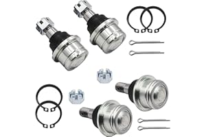 MGWILL Ball Joint Kit for Honda Rancher 350 TRX350TM 420 TRX420FE 400 Upper Lower - Replaces 51375-HP5-601 51355-HP5-601 - Set of 4