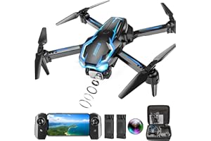 LOILEY 2K HD FPV Drone with Camera for Adults - Altitude Hold, One-Key Takeoff/Landing, 3 Speed Modes, Headless Mode, 2 Batteries, Foldable & Portable, Best Gifts for Beginners, Teen Boys & Girls
