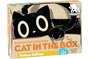 BEZIER GAMES Cat in The Box Deluxe Edition Board Game - Engaging Trick Taking Game with a Quantum Twist for Teens and Adults - Perfect for 2 to 4 Players, 30 Minute Play Time, Ages 10+
