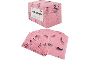 PRASNE Lashing Dental Bibs Disposable Pack of 50, Lash Pillow Cover of Lash Supplies, Pink 3-Ply Paper Poly Waterproof Towels