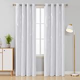 Deconovo Curtains Living Room 90 Inch Drop Silver Grey Two Panels 66 x 90 view 2