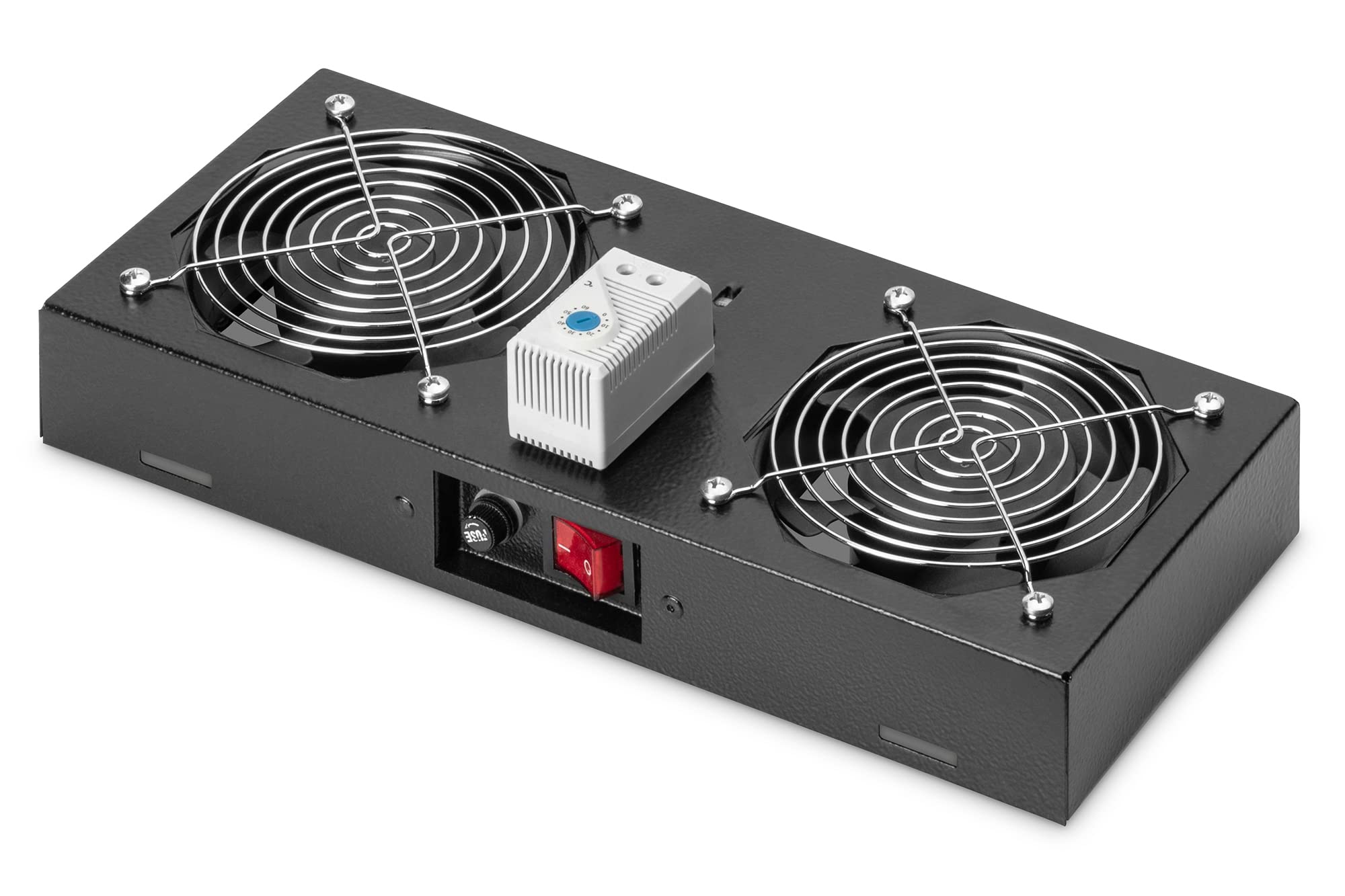 Roof fan unit f DIGITUS wall mounting cabinets, 2 fans, sw