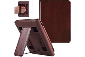 BOZHUORUI Stand Case for 6" Kobo Clara Colour | BW | 2E Case with Hand Strap, Premium PU Leather Sleeve Cover with Auto Sleep