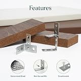 WINSOME Galvanised L Brackets for Wood 25mm x 25mm 16 Pcs Furniture Shelving view 3