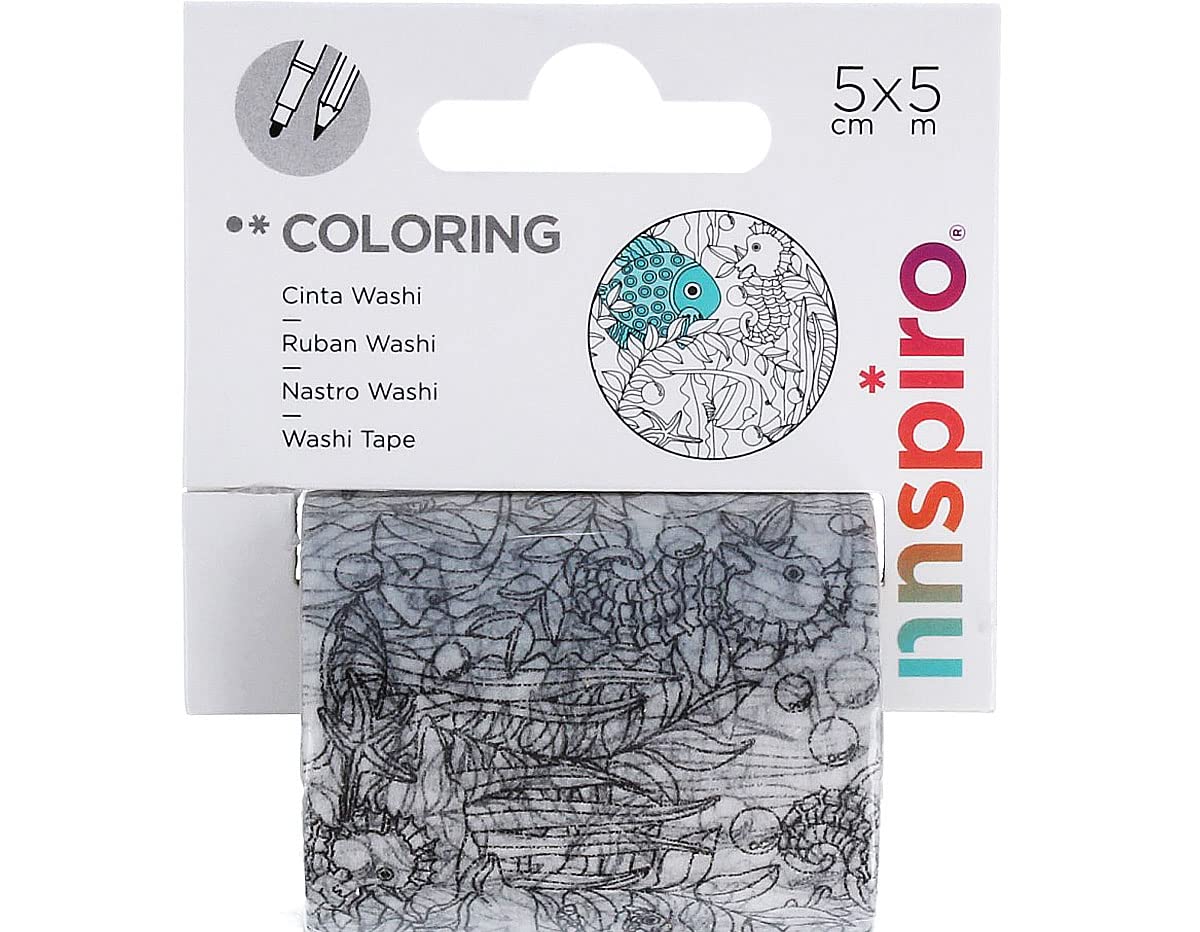 INNSPIRO COLORING Ocean 50mmx5m washi tape