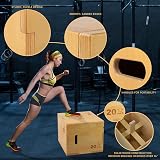 Yes4All Wood Plyo Box 40.6 x 35.6 x 30.5 cm Vintage Jump Box view 3