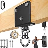 SELEWARE Heavy Duty Punching Bag Hanger, Steel I Beam Clamp for Heavy Bag | Beam &amp; Ceiling Mount Heavy Bag Hanger with Carabiner for Boxing, Muay Thai, MMA Training